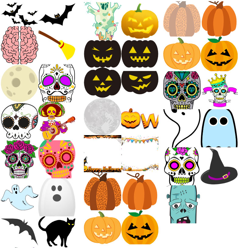 Halloween Vector Shapes Available In MockoFUN