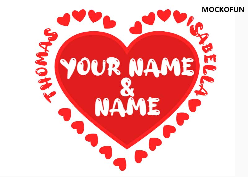 Write Name on Love Heart