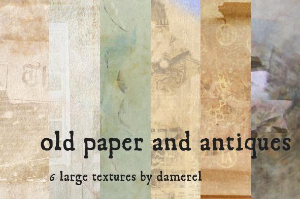 Old paper and antique textures collection