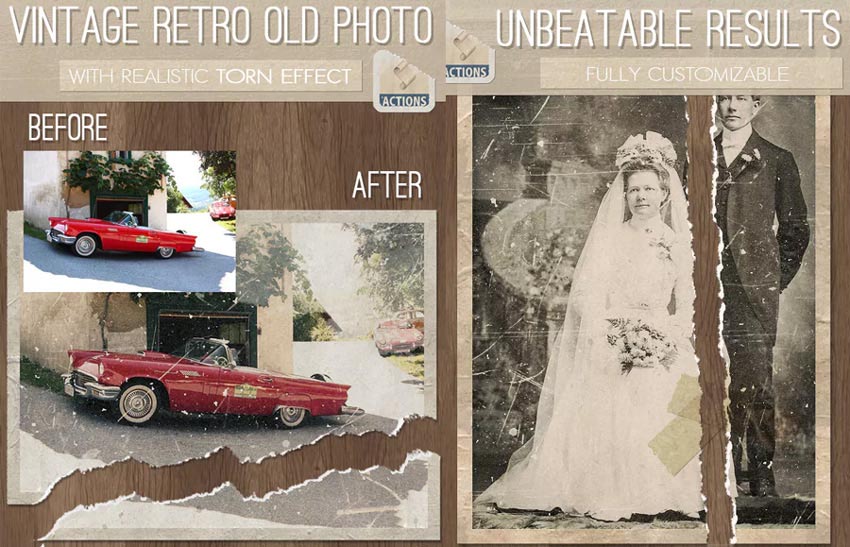 Vintage Photo Effect Photoshop Action