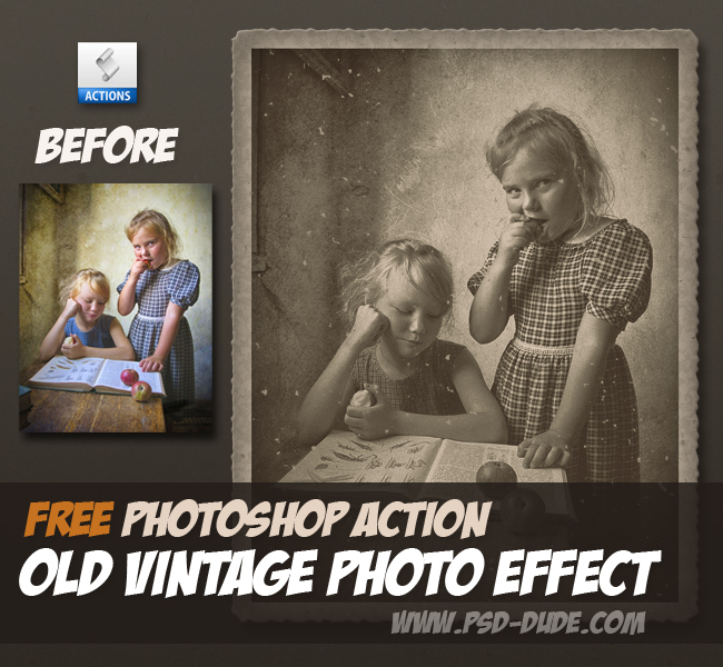 Free Old Vintage Photo Effect Photoshop Action
