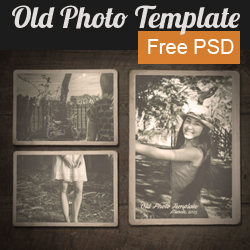 Vintage Old Photo Template with Free PSD psd-dude.com Resources