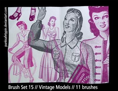 Brush
Set 15  Vintage Models by punksafetypin photoshop resource collected by psd-dude.com from deviantart