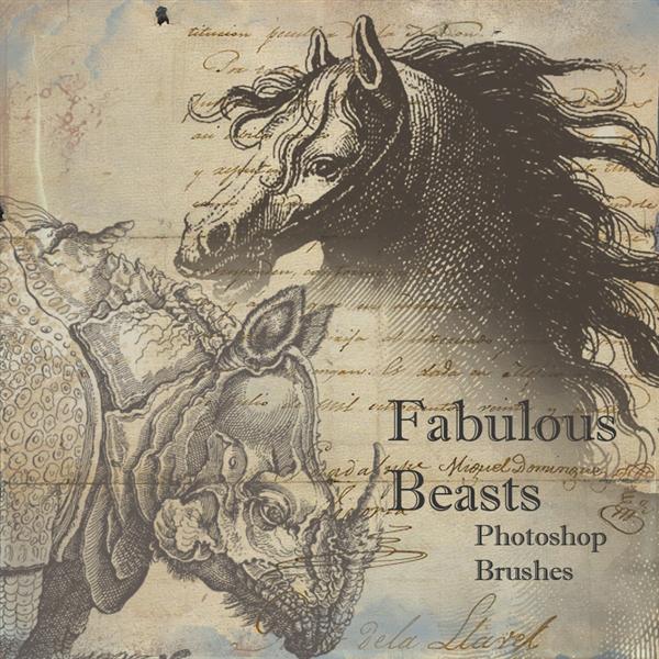 Fabulous
Beasts Brushes by hogret photoshop resource collected by psd-dude.com from deviantart