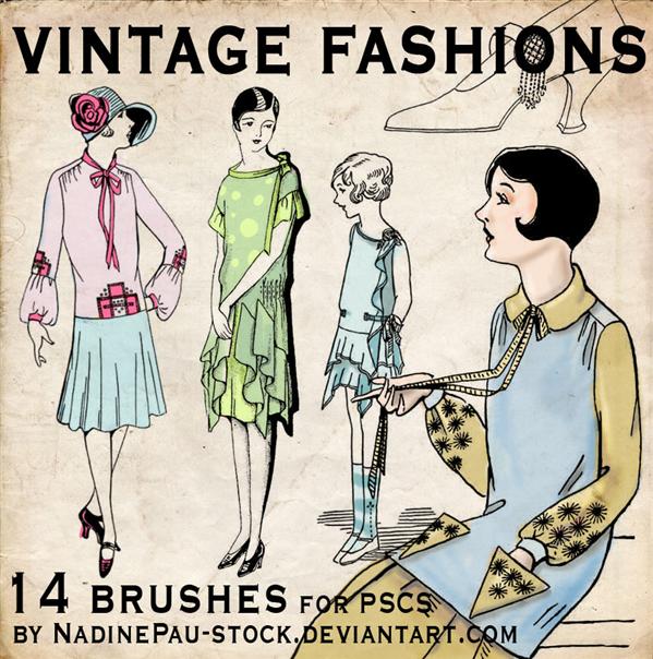 vintage
fashions  14 bruses by NadinePau-stock photoshop resource collected by psd-dude.com from deviantart