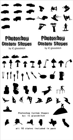 Custom
Shapes Pack v 11 by glassbitch photoshop resource collected by psd-dude.com from deviantart