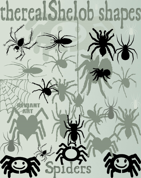 Custom
Shapes Spiders by therealShelob photoshop resource collected by psd-dude.com from deviantart