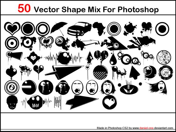 Vector
Shape Mix by danijeL-one photoshop resource collected by psd-dude.com from deviantart