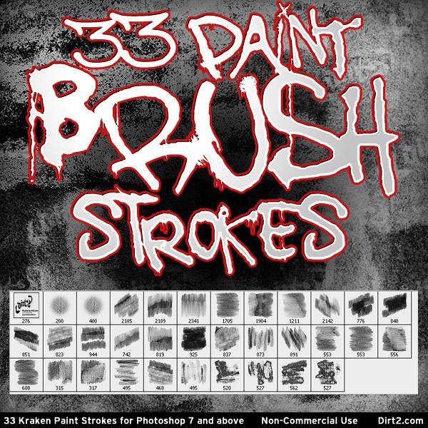 33
 Paint Stroke Brushes PS7 by KeepWaiting photoshop resource collected by psd-dude.com from deviantart