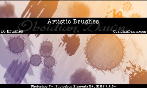 Artistic
 Photoshop Brushes by redheadstock photoshop resource collected by psd-dude.com from deviantart
