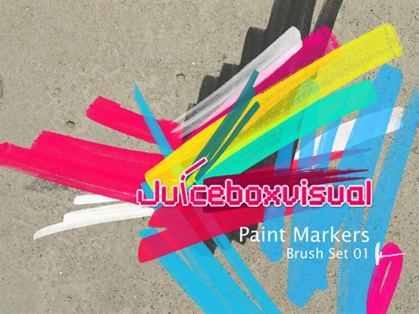 Paint
 markers brush set by LDN755 photoshop resource collected by psd-dude.com from deviantart