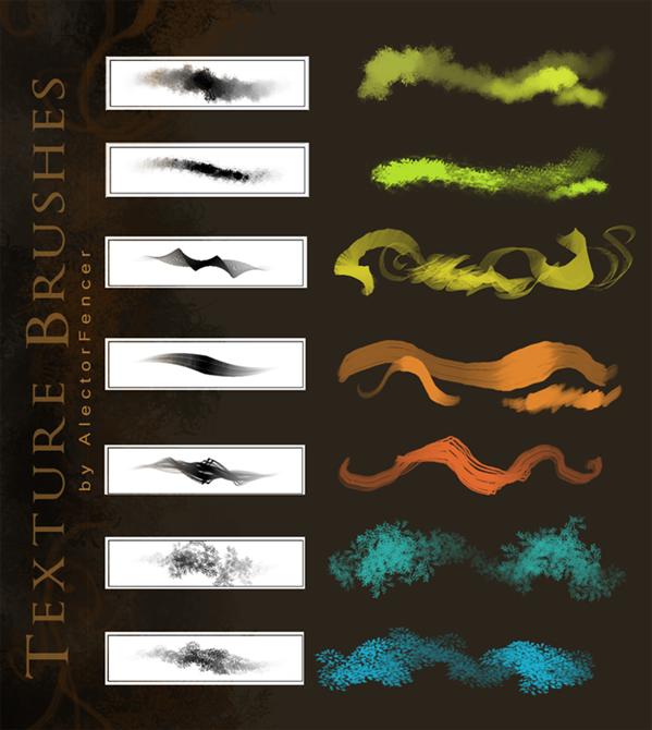 Texture
 Brushes by AlectorFencer photoshop resource collected by psd-dude.com from deviantart