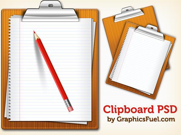 Clipboard with Note Paper PSD - Free