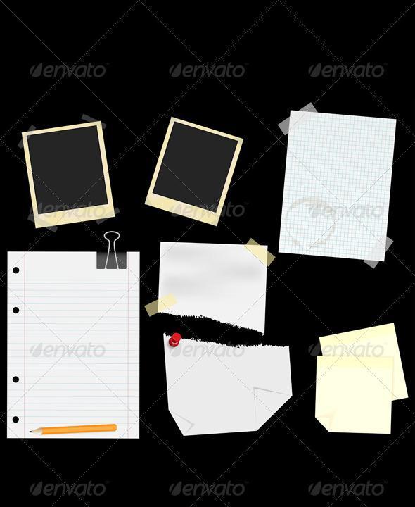 Scrapbook Paper Notes PSD - Premium