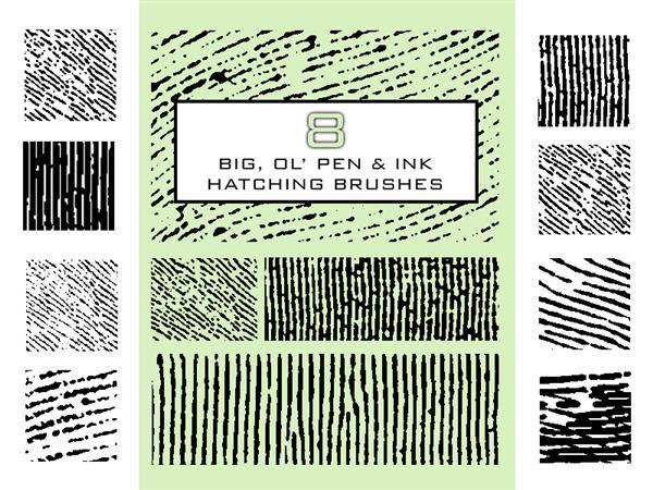 Pen and Ink Hatching Brushes for Photoshop