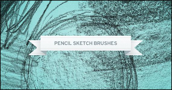 Pencil Sketch Brushes by Pickoora photoshop resource collected by psd-dude.com from deviantart