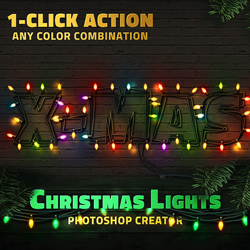 Christmas <span class='searchHighlight'>Lights</span> Text Style <span class='searchHighlight'>Photoshop</span> Action psd-dude.com Resources