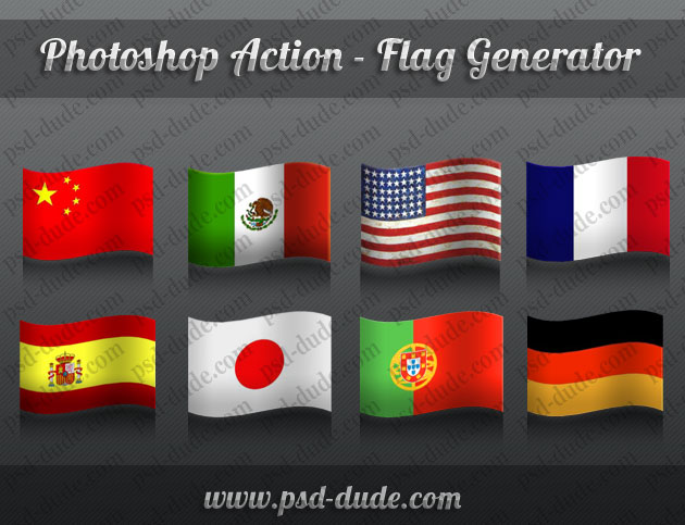 Flag Generator Photoshop Action
