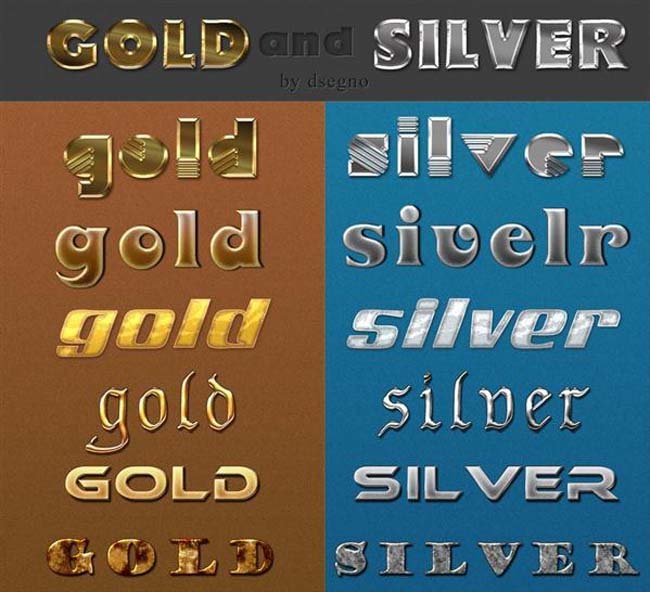 Gold and Silver Photoshop Style