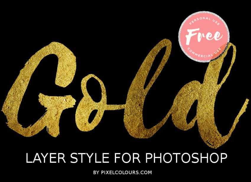 Gold Photoshop Layer Style (FREE)