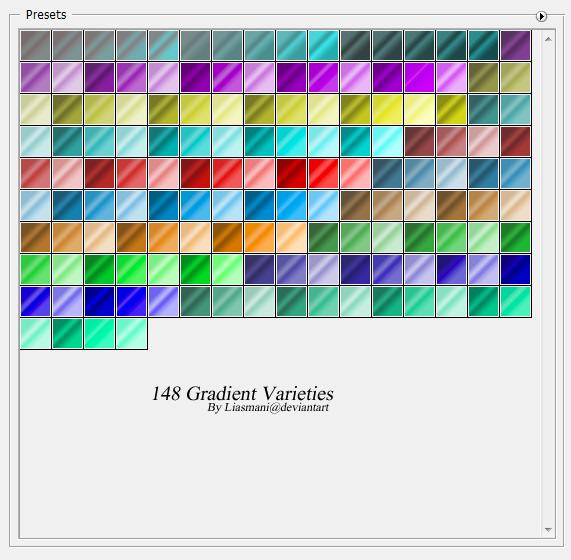 148
 Photoshop Gradient  by Liasmani photoshop resource collected by psd-dude.com from deviantart