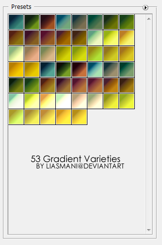 53
 Photoshop Gradient  by Liasmani photoshop resource collected by psd-dude.com from deviantart