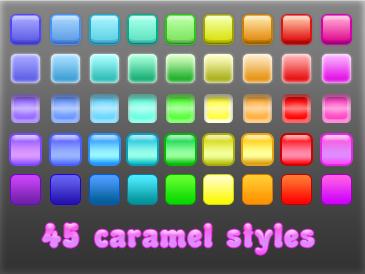 45
 caramel styles by Hvostoroga photoshop resource collected by psd-dude.com from deviantart