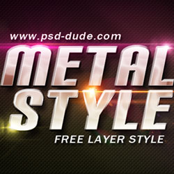 Metal Style Photoshop Free File psd-dude.com Resources