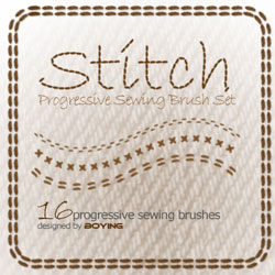 Stitch Photoshop Brushes psd-dude.com Resources