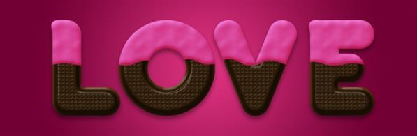 Chocolate text effect in photoshop for valentines day