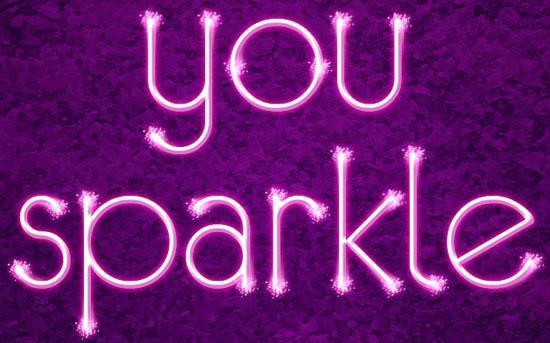 Sparkling Glow text effect in Photoshop