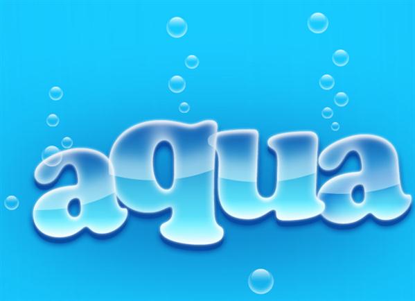 Blue Aqua Text Effect in Photoshop