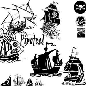 Pirate Photoshop Brushes psd-dude.com Resources