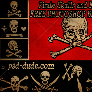 <span class='searchHighlight'>Skull</span> Photoshop Brushes psd-dude.com Resources