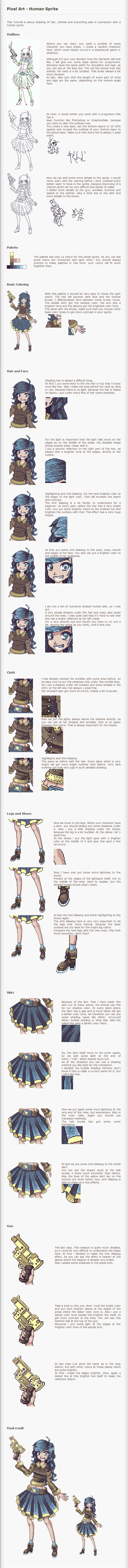 Pixel Art Spriting Tutorial Girl Character