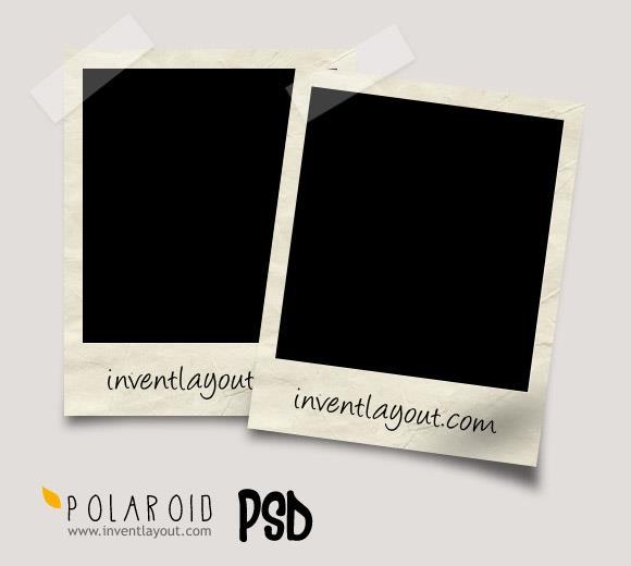 Polaroid PSD Mockup Photo Frame