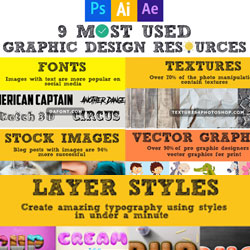 9 Most Used Design Resources <span class='searchHighlight'>Infographic</span> psd-dude.com Resources