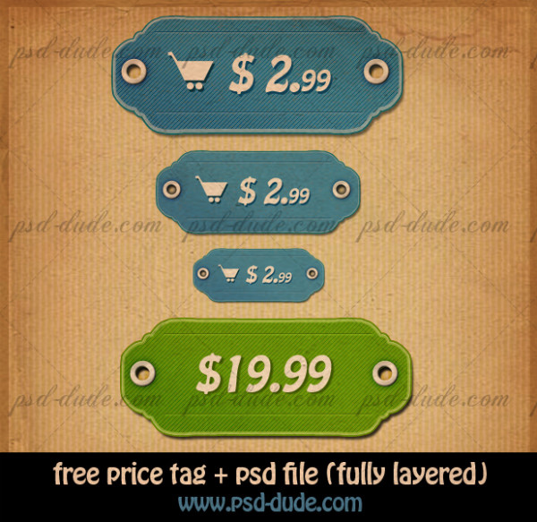 Price tags PSD file