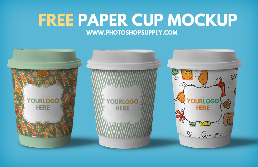 Plastic Paper Cup Mockup Free PSD