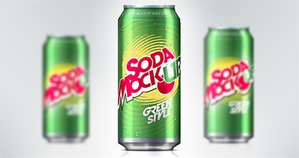 Soda Can PSD Mockup Template
