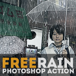 Rain Photoshop Free Action psd-dude.com Resources