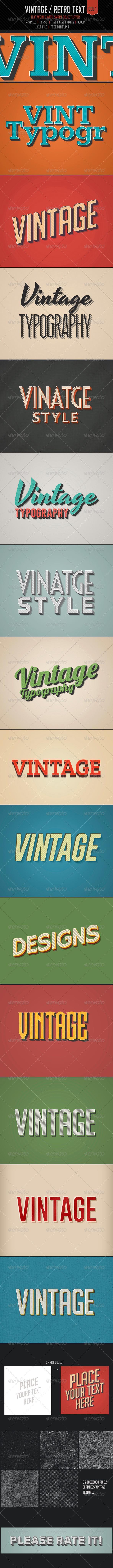 3D Vintage Retro Text Photoshop Style