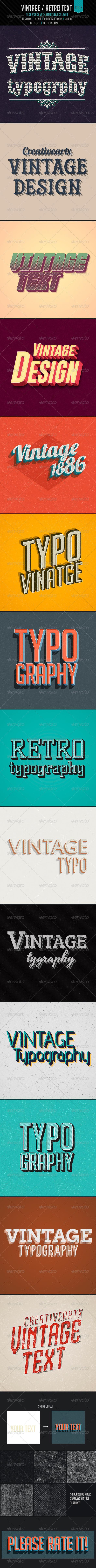 Vintage Retro Typo Photoshop Style