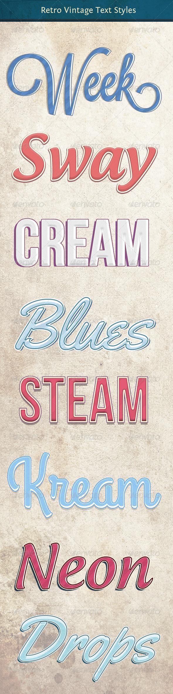 Retro Vintage Text Styles