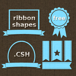 Ribbon <span class='searchHighlight'>Vector</span> Shapes for Photoshop psd-dude.com Resources