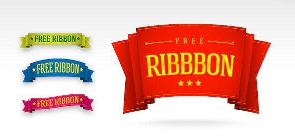 5 free psd ribbon templates