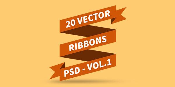 PSD Vector Ribbons