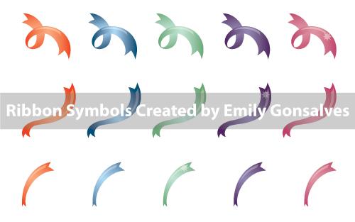 Free
 Vector Ribbon Symbols by Lanisatu photoshop resource collected by psd-dude.com from deviantart