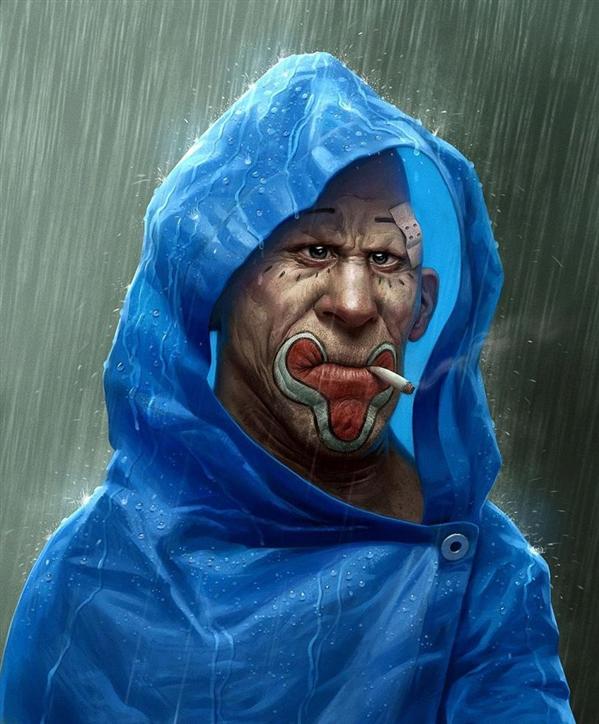 Sergej the false clown by michaelkutsche photoshop resource collected by psd-dude.com from deviantart