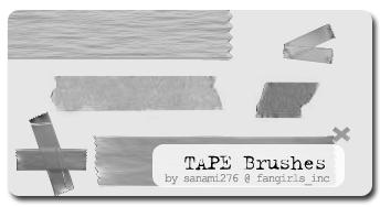 tape brushes by Sanami276 photoshop resource collected by psd-dude.com from deviantart